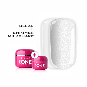 Zestaw Żel UV Base One Clear 30 g + Base One Shimmer Milkshake 5 g
