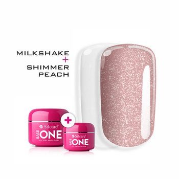 Zestaw Żel UV Base One Milkshake 30 g + Base One Shimmer Peach 5 g